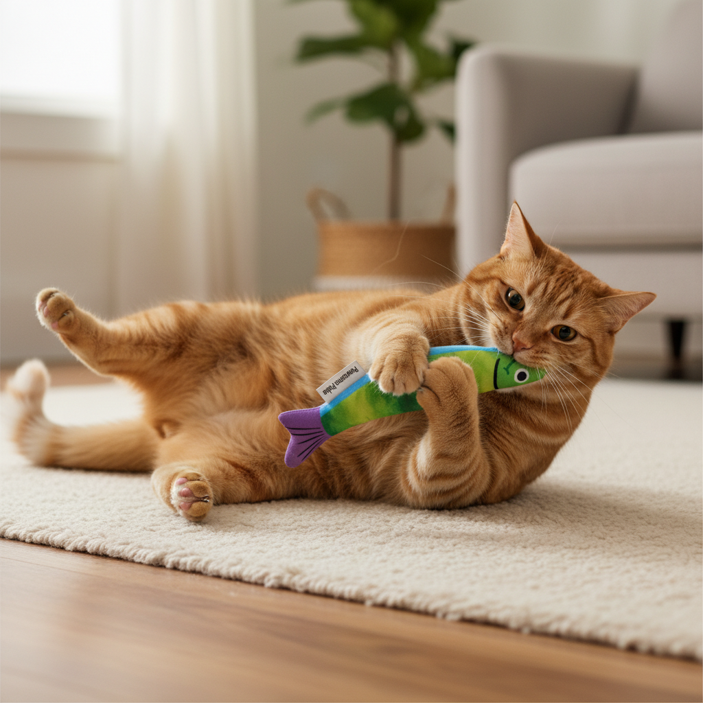 Pawsome Pulse Fish-Shaped Cat Toy