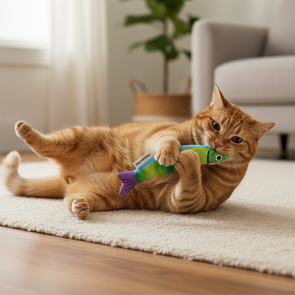 Pawsome Pulse Fish-Shaped Cat Toy