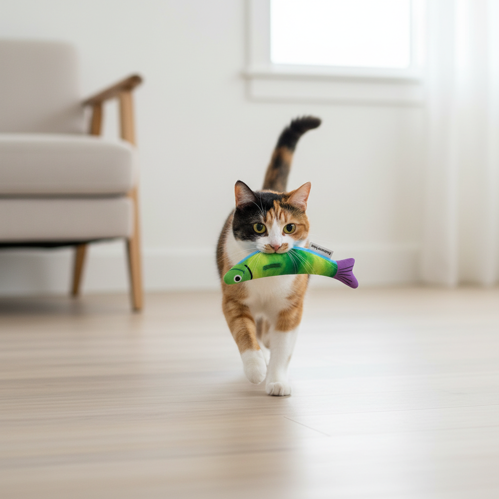 Pawsome Pulse Fish-Shaped Cat Toy
