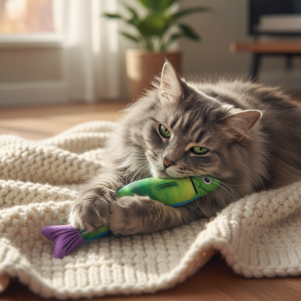 Pawsome Pulse Fish-Shaped Cat Toy