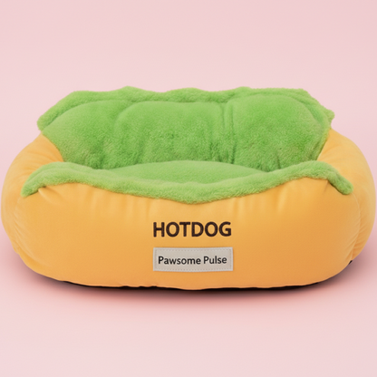 Pawsome Pulse Hotdog Calming Pet Bed