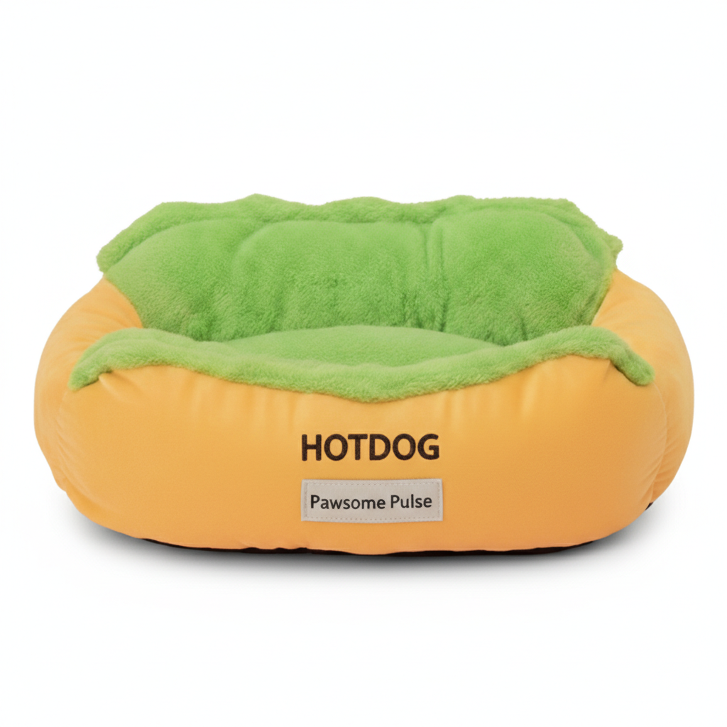 Pawsome Pulse Hotdog Calming Pet Bed