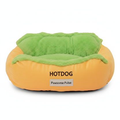Pawsome Pulse Hotdog Calming Pet Bed