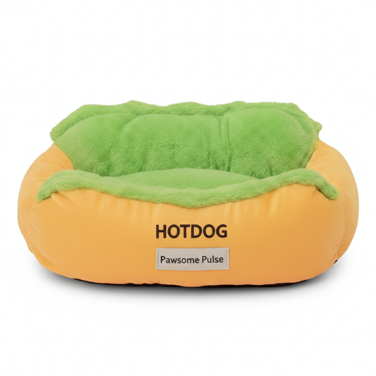 Pawsome Pulse Hotdog Calming Pet Bed