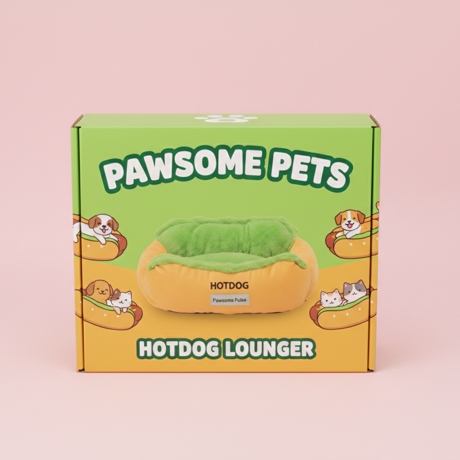 Pawsome Pulse Hotdog Calming Pet Bed