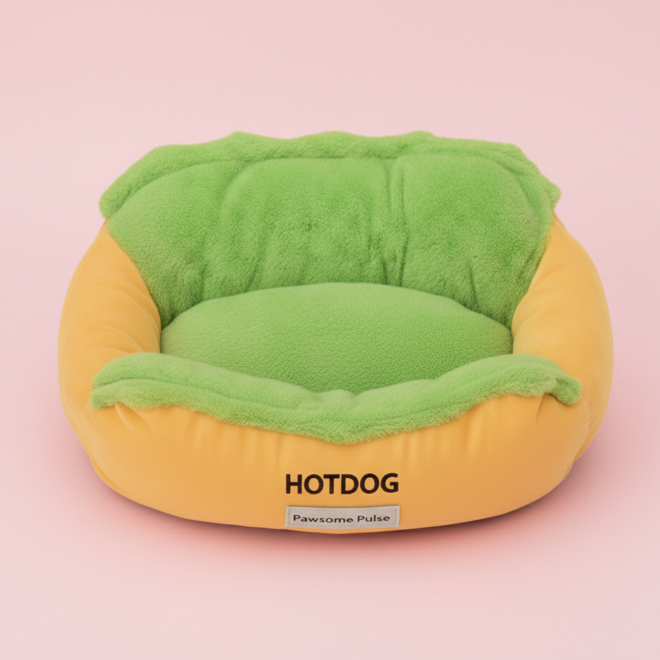 Pawsome Pulse Hotdog Calming Pet Bed