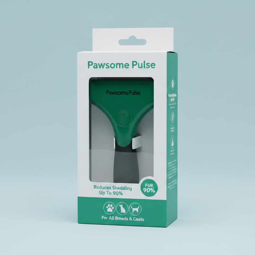 Pawsome Pulse Pet Deshedding Grooming Brush