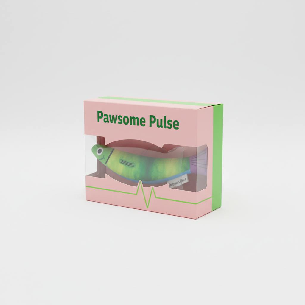 Pawsome Pulse Fish-Shaped Cat Toy