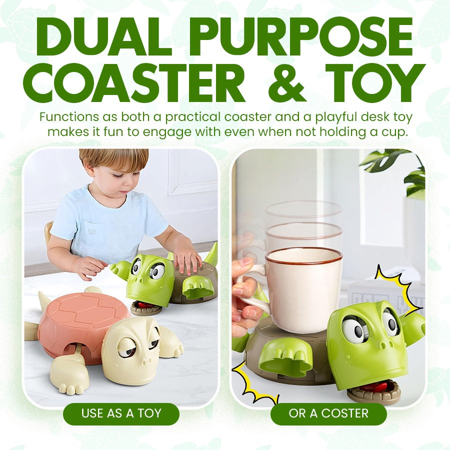 The "Turtley Shocked" Pop-Up Desk Coaster