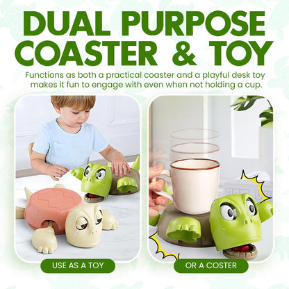 The "Turtley Shocked" Pop-Up Desk Coaster