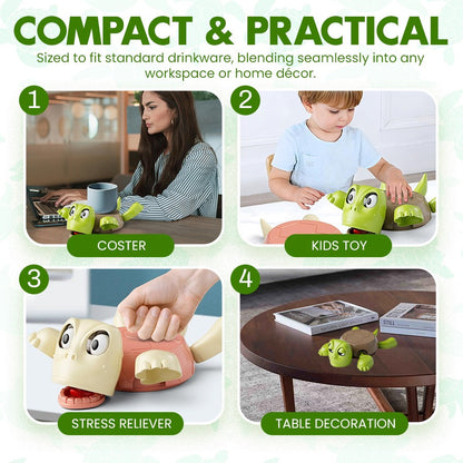 The "Turtley Shocked" Pop-Up Desk Coaster